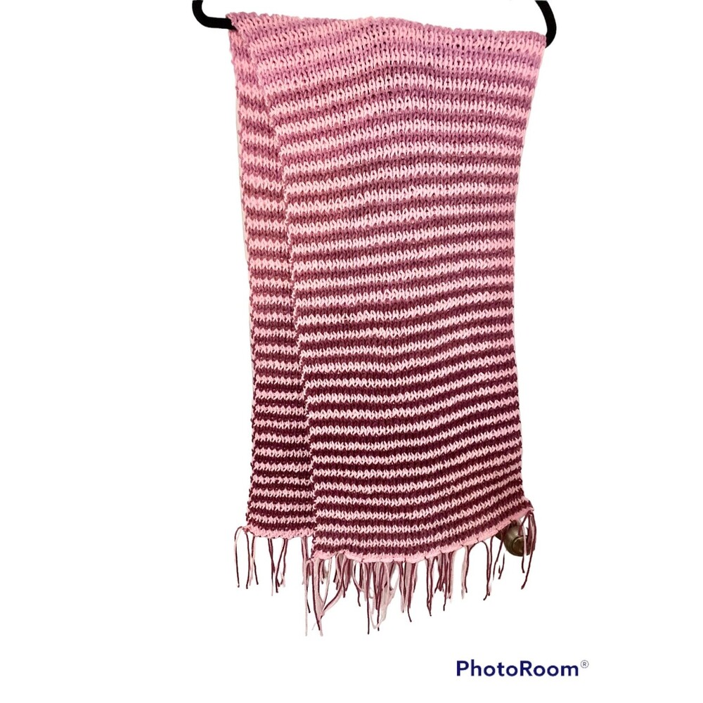 HANDMADE BIG AND WIDE CROCHET WINTER BLANKET SCARF! Color is “Cotton Candy Dream - Picture 2 of 2